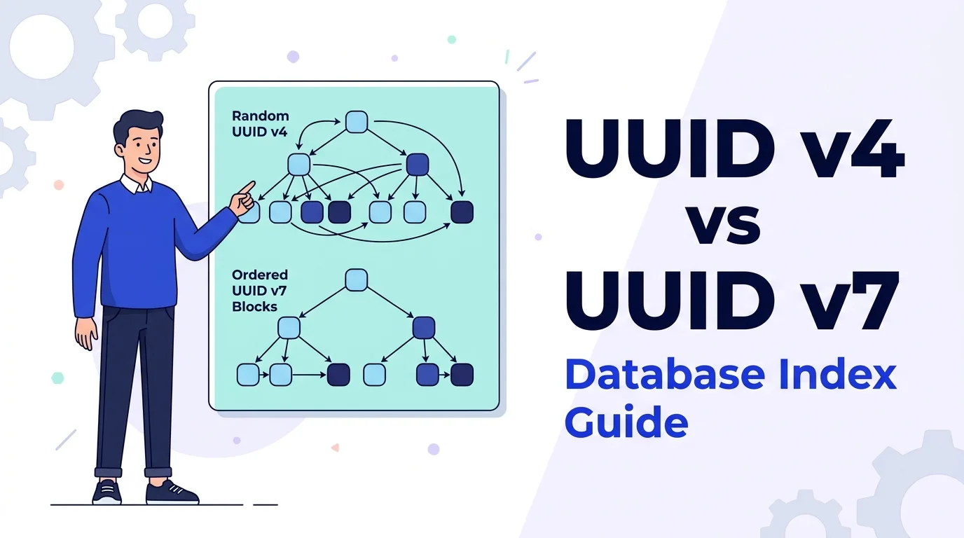 UUID v4 vs UUID v7 database index performance: RFC 9562 timestamp bit layout, B-Tree leaf page splits, and PostgreSQL primary key benchmark