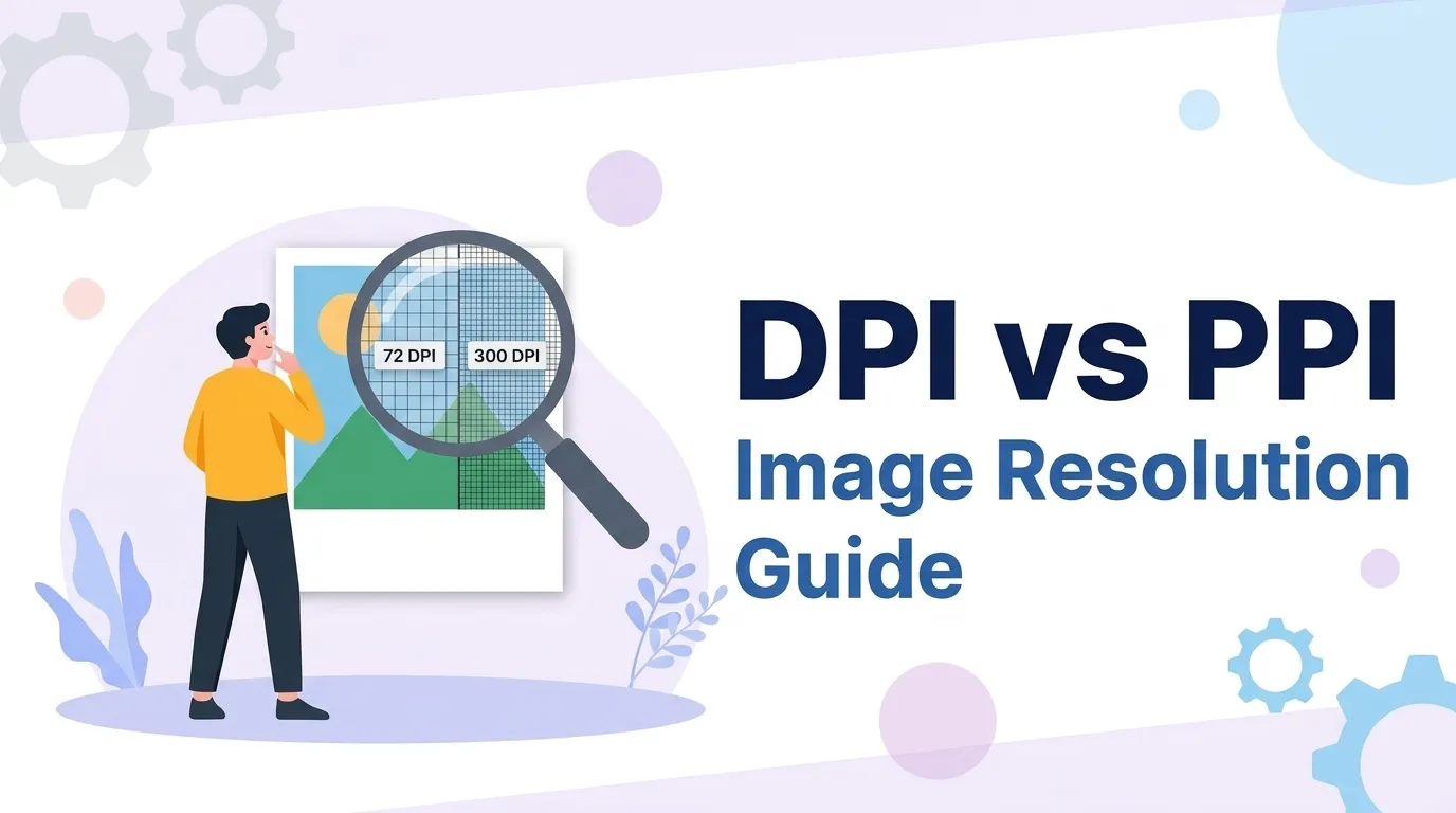 DPI vs PPI explained: pixels per inch versus dots per inch, the 72 DPI screen myth, print size math, and how to check an image's DPI