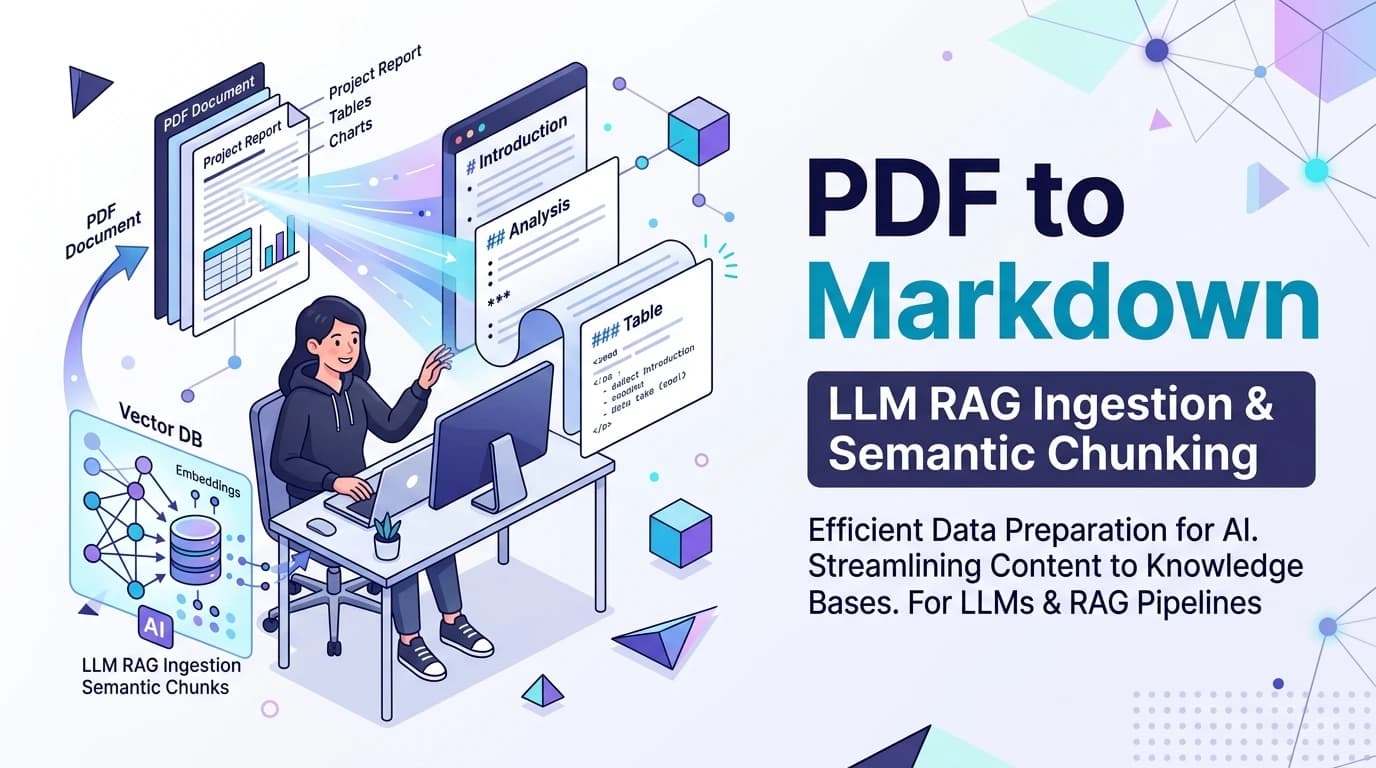 PDF to Markdown for LLM RAG pipelines: Preserving tabular data, eliminating text extraction hallucinations, and implementing semantic header chunking
